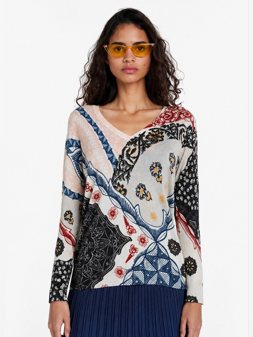 Desigual (150$) | Floral Knit Jumper "Bergen", Size S